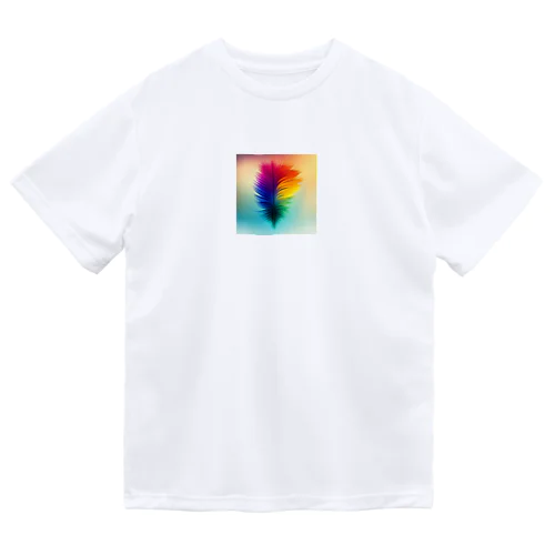 虹色の羽 Dry T-Shirt