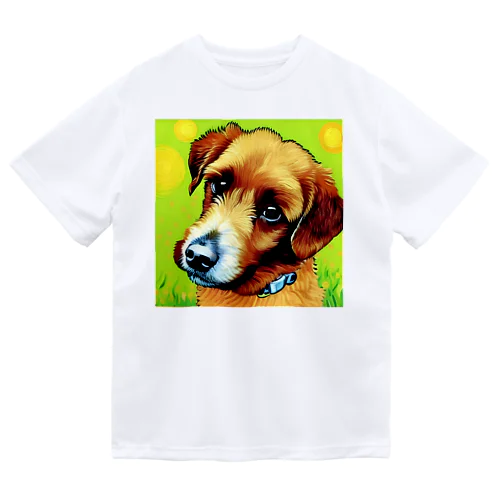 見つめる愛犬 ドライTシャツ