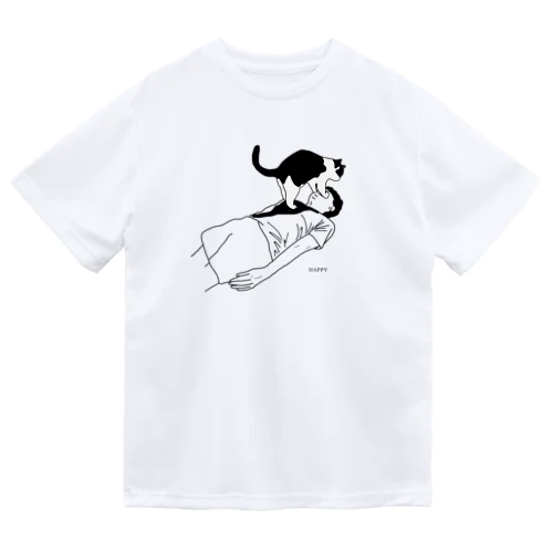 猫吸い ドライTシャツ