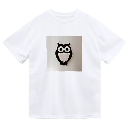 白黒フクロウちゃんのイラストグッズ Dry T-Shirt