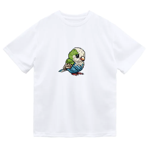 ドット絵のインコ２ ドライTシャツ