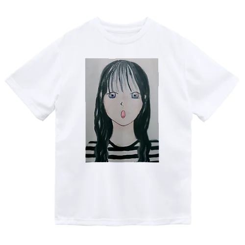 黒髪の女の子 Dry T-Shirt