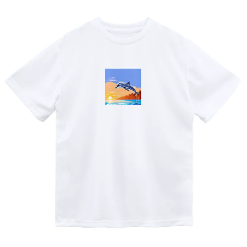 ドット絵のイルカ Dry T-Shirt