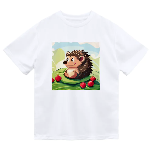 ピクニックをするハリネズミ ドライTシャツ