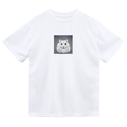 えんぴつ絵のハムスターのグッツ ドライTシャツ