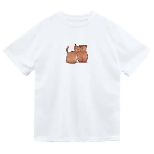 仲良い兄弟猫 ドライTシャツ