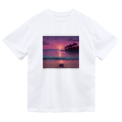 絵画の風景、海辺にグッズ ドライTシャツ