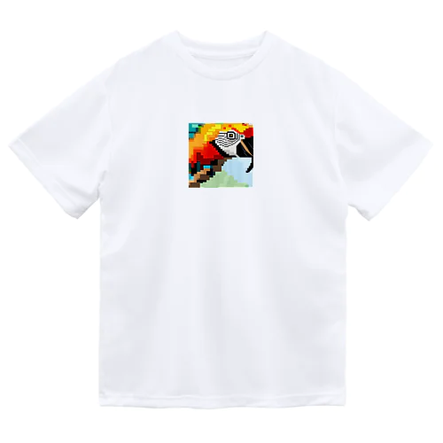 ドット絵のオウム ドライTシャツ