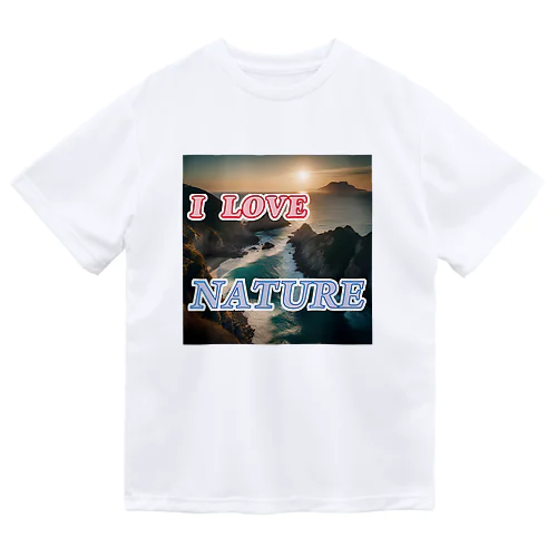 I LOVE NATURE ドライTシャツ