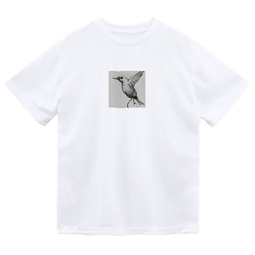 羽ばたく鳥 ドライTシャツ