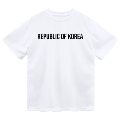 韓国 ロゴブラック ドライTシャツ