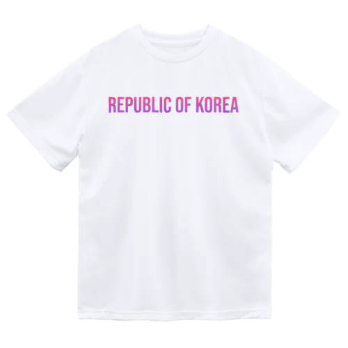 韓国 ロゴピンク ドライTシャツ