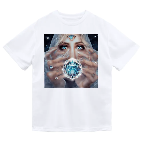 ダイヤモンド女性と神秘 ドライTシャツ