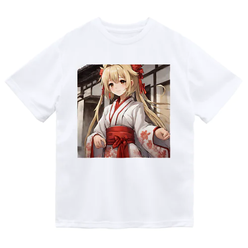 巫女様 ドライTシャツ