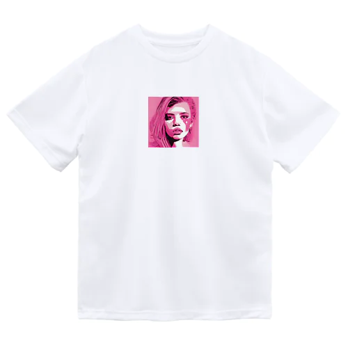 pink girl ドライTシャツ