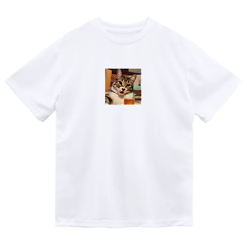 猫猫　泥酔 ドライTシャツ