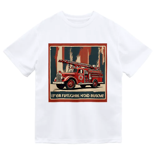 レトロはしご車　渋い Dry T-Shirt