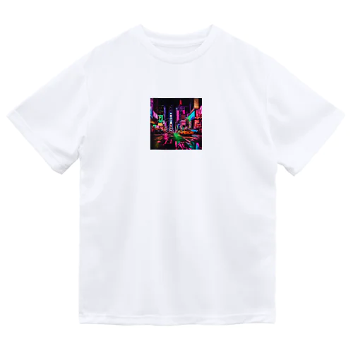 ネオン 夜景 Dry T-Shirt