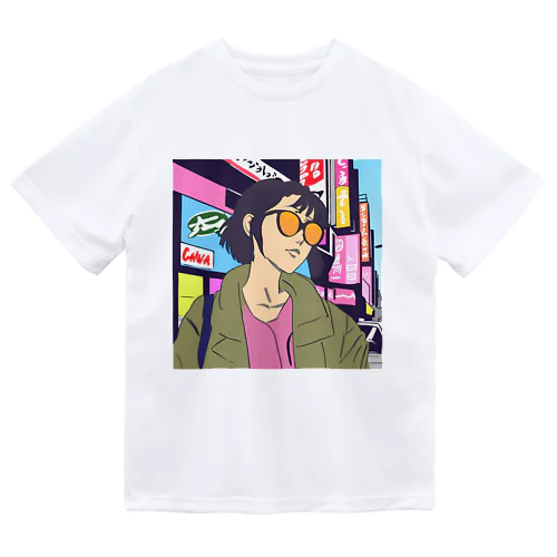 sunglass girl 街編 ドライTシャツ