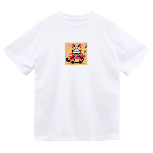 戦国武将猫 ドライTシャツ