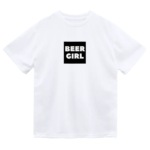 ビールガール(黒) Dry T-Shirt