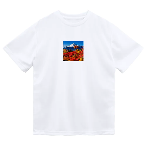 秋晴れの空/富士山/色鮮やかな紅葉 Dry T-Shirt