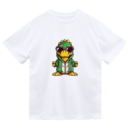 パーカーを着たワニ ドライTシャツ