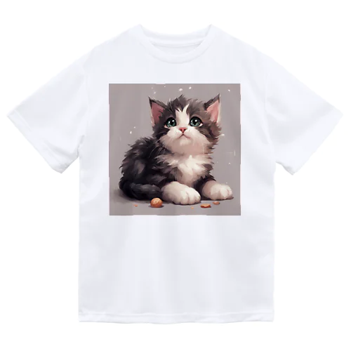 可愛い猫のイラスト ドライTシャツ