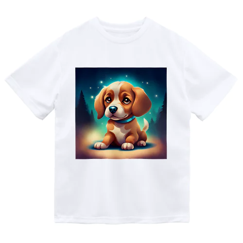 可愛い犬のイラスト ドライTシャツ