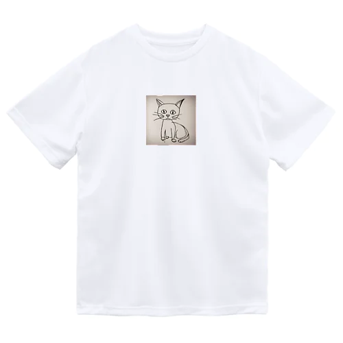猫の絵 ドライTシャツ