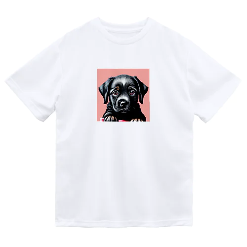 黒い子犬 Dry T-Shirt