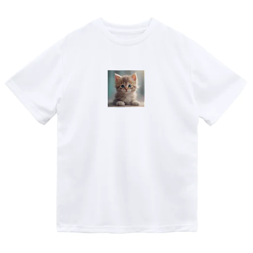 可愛い仔猫のイラストグッズ ドライTシャツ