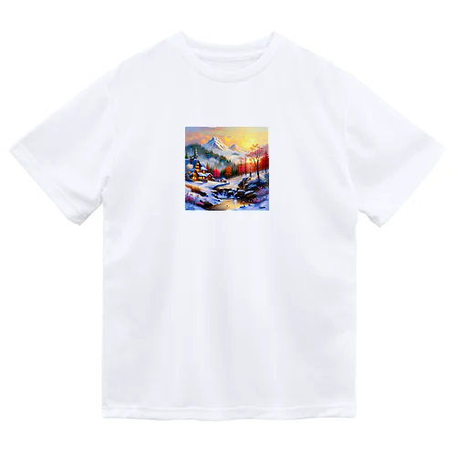 幻想的な雪景色のグッズ Dry T-Shirt