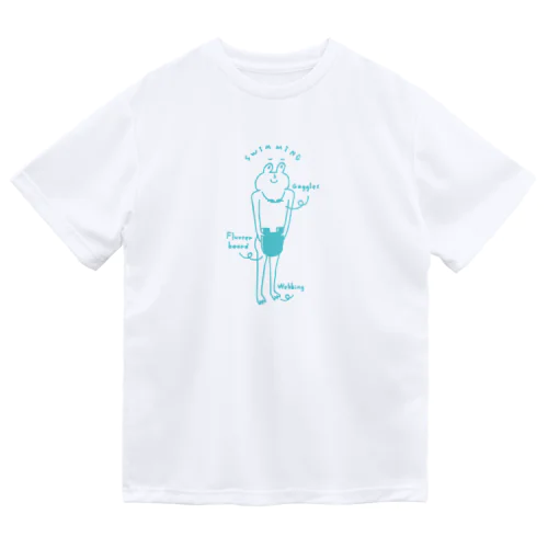 水泳　カエルとビート板 Dry T-Shirt