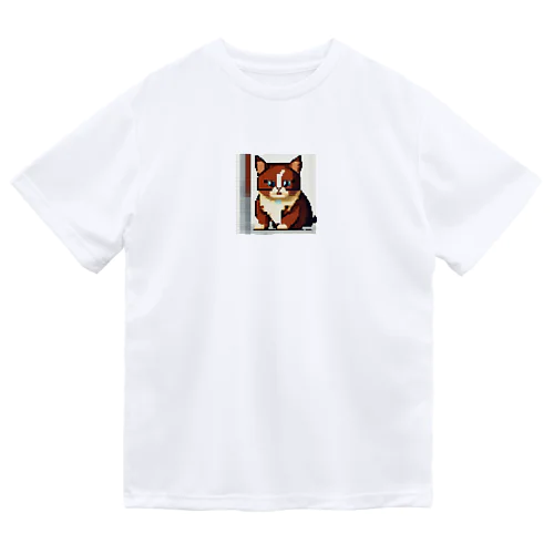 ドット絵のマンチカン ドライTシャツ