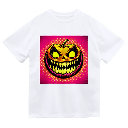 ハッピーハロウィン！怖いかぼちゃのポップアート Dry T-Shirt