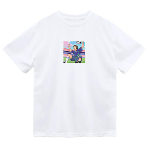 ワールドカップ優勝を夢見るサッカー少年 Dry T-Shirt