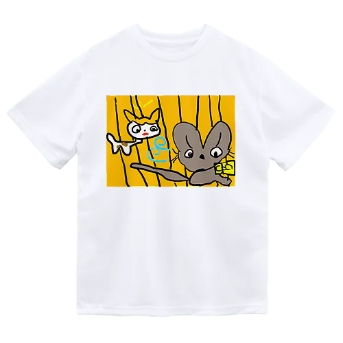 ねこ＆ねずみ ドライTシャツ