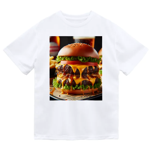 リアルジューシーなハンバーガー ドライTシャツ
