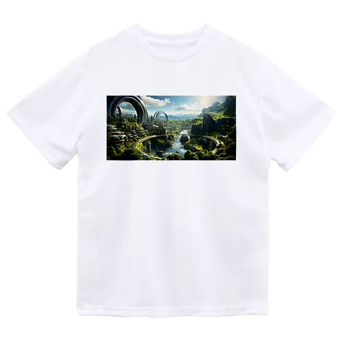 未来都市 渓谷 Dry T-Shirt