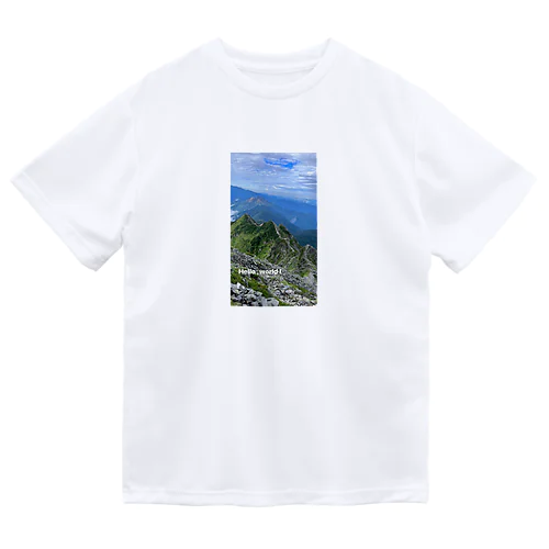 西穂高岳からの眺め ドライTシャツ