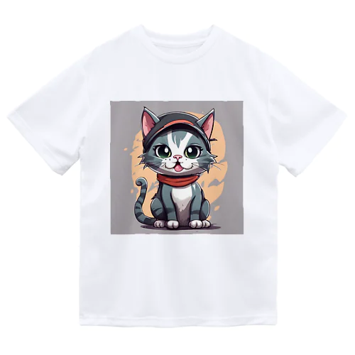 キャップ猫 ドライTシャツ