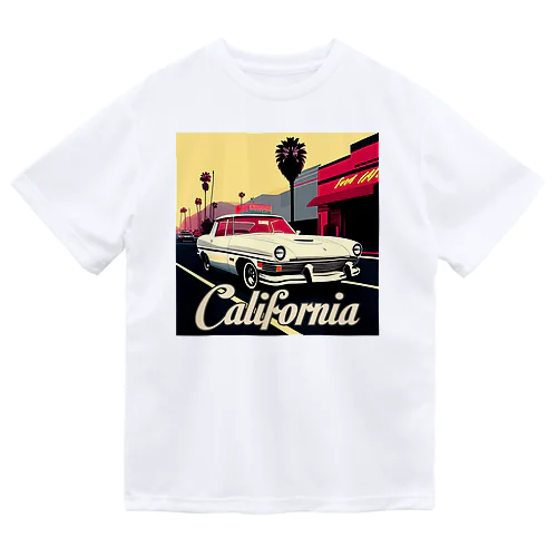 カリフォルニアの白い車 ドライTシャツ