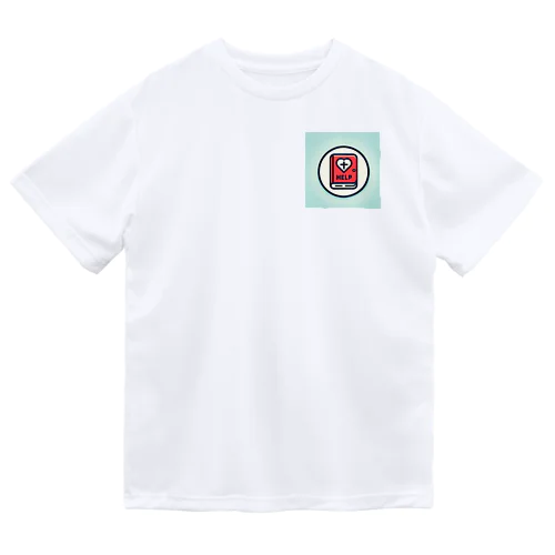 手帳とヘルプマークのピクトグラム Dry T-Shirt