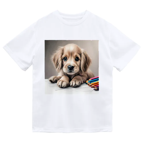 つぶらな瞳の可愛い子犬② ドライTシャツ