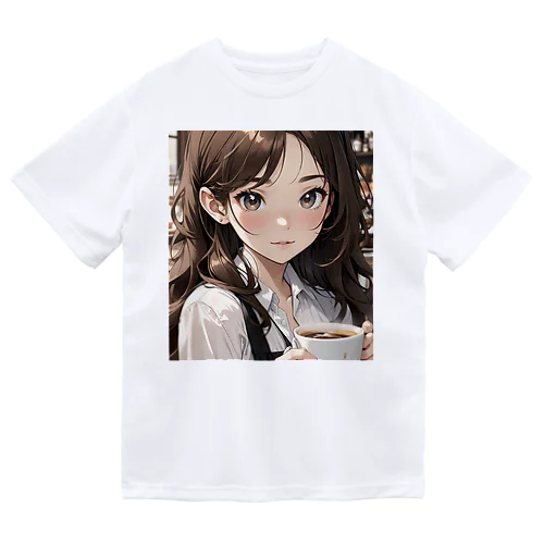 バリスタ見習いの女の子 ドライTシャツ