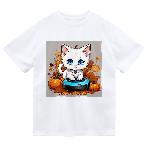 ハロウィンと白猫10 ドライTシャツ