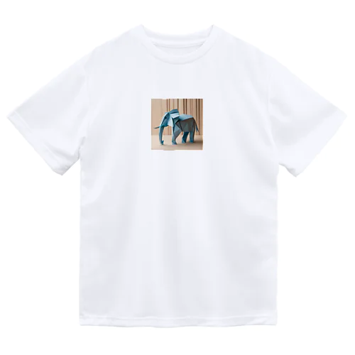 象（折り紙風アート） ドライTシャツ