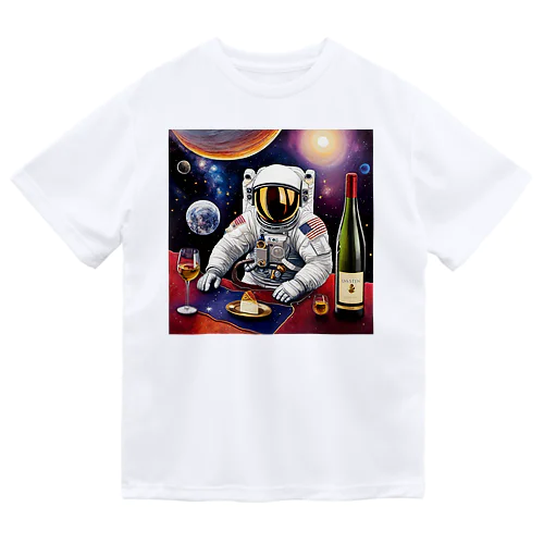 宇宙空間に合うワイン ドライTシャツ