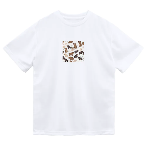 可愛いクマのデザイン Dry T-Shirt